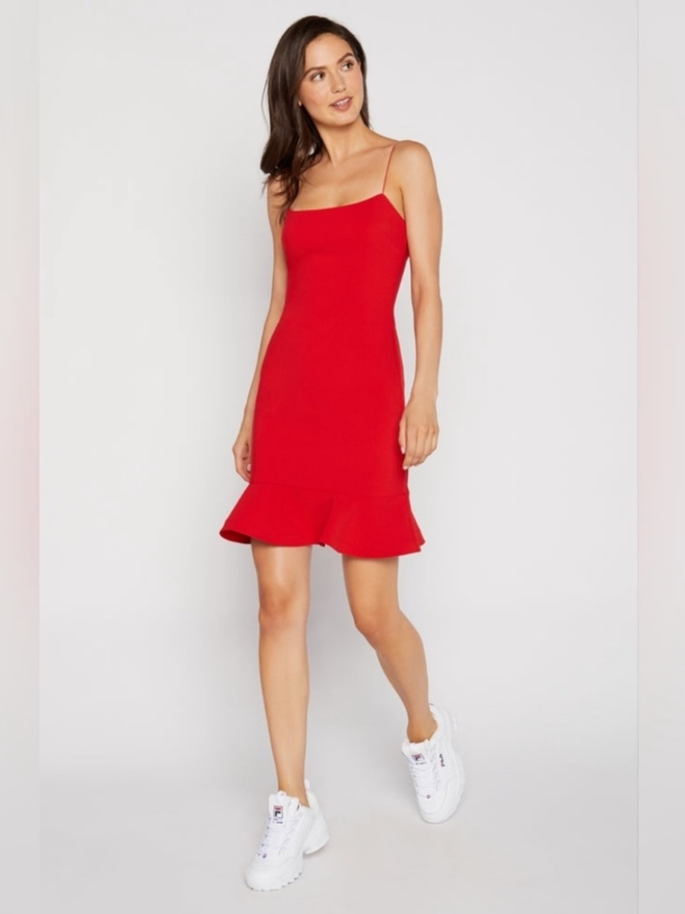 LIKELY Banks Red Cocktail Dress spaghetti straps 6